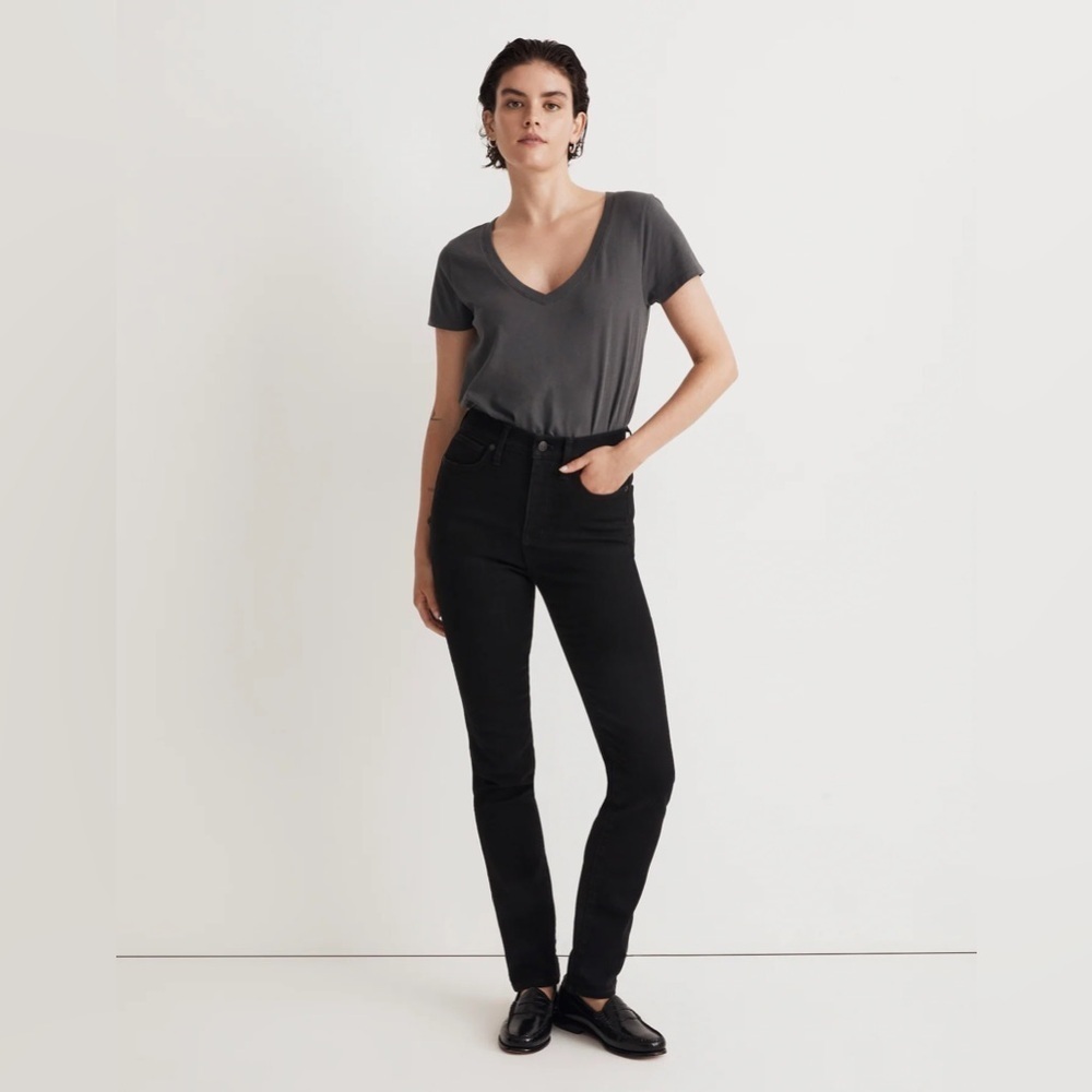 Madewell Stovepipe Black Denim High Waist Jeans Women’s Size 29p